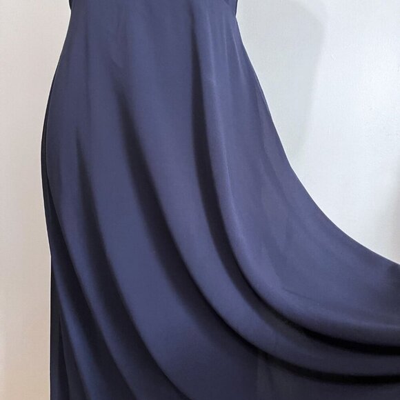 BHLDN CAPULET BRIDESMAID NAVY CHIFFON EVENING GOWN DRESS - S - Picture 8 of 15